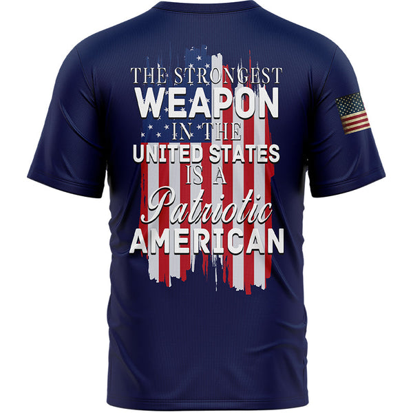 The Strongest Weapon In The United States Is A Patriotic American Custom Navy American Patriot Name T-Shirt