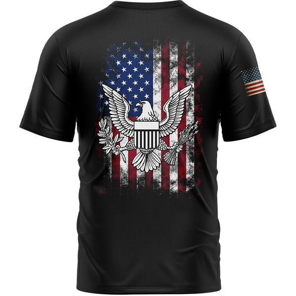 Custom Black American Patriot Name T-Shirt