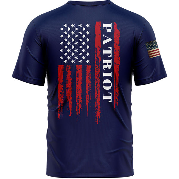 Custom Navy American Patriot Name T-Shirt